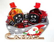 Schlitten X-MAS + 2 Flaschen