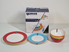 Gimex Colour Line Geschirrset 12-tlg. Rainbow Camping NEUWERTIG 1 TELLER FEHLT!