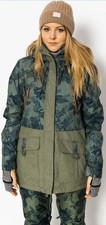 ROXY 38 M WOMENS SNOW JACKET 15K DAMEN SKI SNOWBOARD JACKE GRÜN 260€ NEUW