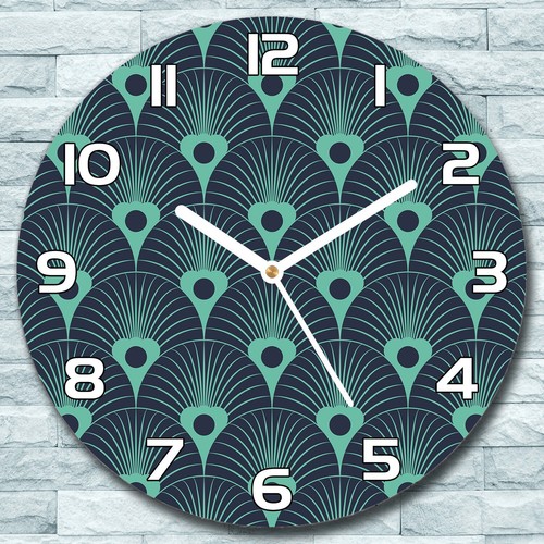 Glas wanduhr neonblau - glas, fi