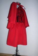 Rotkäppchen ROCK + roter Umhang mit Kapuze Kostüm Cape Fasching Kapuzenumhang