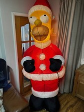 Aufblasbarer Weihnachtsmann Outdoor Homer Simpson 8ft Blow Up Lichter Gemmy Weihnachten xmas