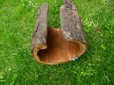 Baumscheibe Holzscheibe Rinde Tunnel 19cm L