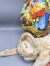 Steiff Floppy Hansi 32cm schlafend Vintage 50-70J mit Candy Ei Osternei 26cm