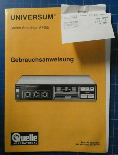 Universum stereo verstärker - stereo,