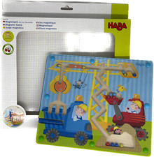 HABA Magnetspiel Auf Der Baustelle Kinderspiel Konzentrationspiel Gebraucht R455