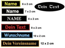 Namensschild Patches Aufnäher