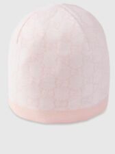 Gucci Mütze Weiß Pink GG 100% Wolle Baby / Kleinkind OVP
