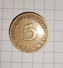 5 Pfennig F Münze aus dem