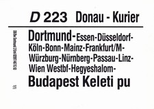 ZLS  3896 = D 223/222 Donau-Kurier = Dortmund-Budapest Keleti pu + retour