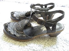 RIEKER - Damenschuhe Sandaletten Riemchen Sandalen - Gr. 39 - schwarz