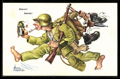 Künstler schweizer soldat - künstler-ak,