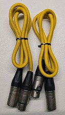 2x PSSO XLR Kabel 3pol 0,80m Neutrik Stecker  Lichtsteuerung Mikrofonkabel Gelb