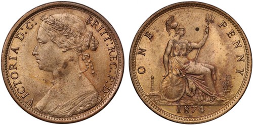 Victoria 1874 bronze - victoria, 1874-h