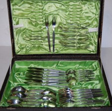 36 Teile DDR Tafelbesteck Besteck f. 6 Personen ABS 18,8 rostfrei Messer Löffel