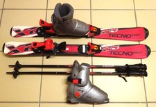 TOP Skiset Ski 90 cm incl. Skiservice + Skischuhe Gr. 28 + Stöcke