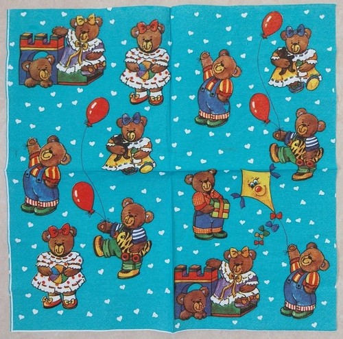Servietten teddybär - servietten,