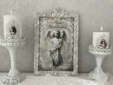 Shabby Chic Antikoptik Dekoboard Vintage Engel Weihnachten Wandbild Fotorahmen✨