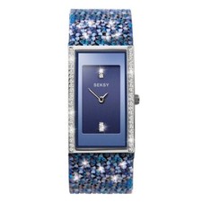 Seksy 2906 Rocks Damen Armbanduhr Blau Swarovski Kristall