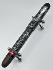 1930 Antik ROTRING Tintenkuli in Grau Gestreift Vintage Zelluloid Röhrchenfüller