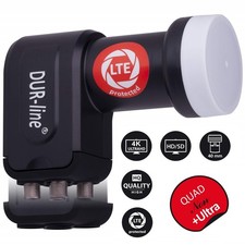 DUR-line +Ultra Premium Quad LNB | 4 Teilnehmer, LTE-Filter, FullHD, HDTV, 3D 4K