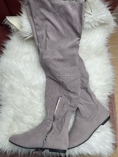 Graue ASOS Oberknee Stiefel