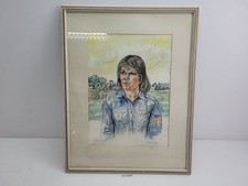 DDR Zeichnung Aquarell