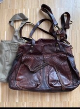 Campomaggi Tasche Shoper Nieten Umhängetasche Tragetasche braun lavata London Ne