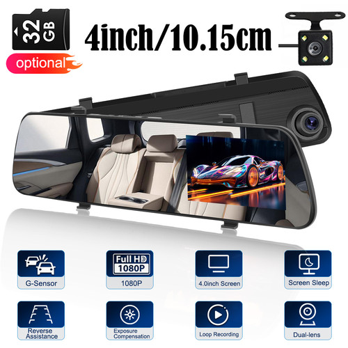 1080p spiegel dash cam - dash, dual
