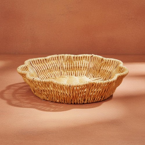 Poly rattankorb naturfarben - poly-rattankorb,