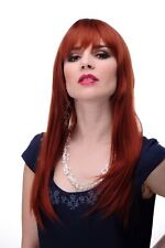 Damenperücke Perücke Rot Kupferrot lang glatt Pony 55cm 3280-350 Frauen Perrücke