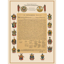 US UNABHÄNGIGKEITSERKLÄRUNG 12x16" POSTER KUNSTDRUCK HP3599