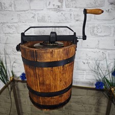 Antikes Butterfass Butterschleuder Holzfass mit Kurbel Vintage Deko WeeNTAGE