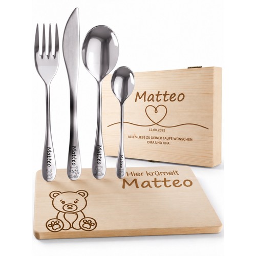 Kinderbesteck mit gravur - gravur, /