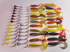 25 Stück Rundkopf-Jig VMC 3/0 und 25 Stück Kopyto Relex Fat Grub 8 cm 18 Gramm