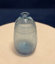 Glas Vase blau Krakelee Optik