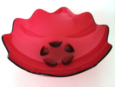 Tupperware Eleganzia Venusmuschel Servierschale d 28,5 cm dunkelrot