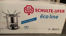 NEU ! Fondue Fondueset Schulte-Ufer Edelstahl induktionsgeeignet eco line silber