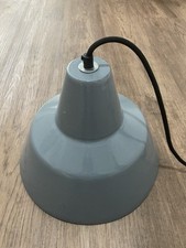 Emaillierte Pendelleuchte Bauhaus Hängelampe Lampe Industrie Deckenlampe grau