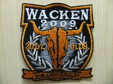 Wacken 2009 Logo Aufnäher Patch Gamma Ray Running Wild HammerFall Motörhead Rage
