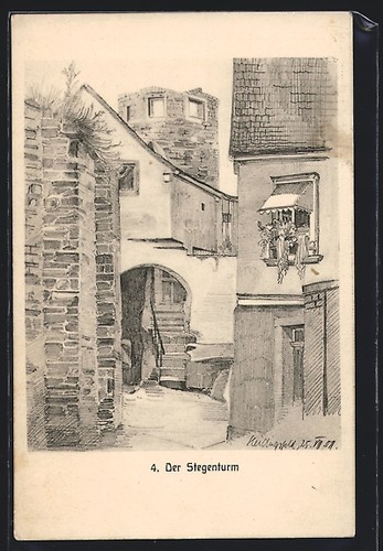 Künstler alt heidingsfeld - künstler-ak, alt-heidingsfeld
