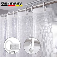 3D 180 x 200 cm Duschvorhang Wasserdicht Anti Schimmel Antibakteriell+ 12 Ringe