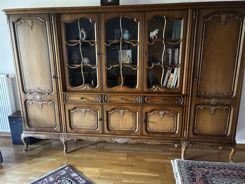 Chippendaleschrank nussbaum - chippendaleschrank,
