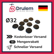 32mm Tabletop Bases Rund schwarz in großen Mengen KOSTENLOSER VERSAND