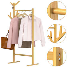 CASARIA® Kleiderständer Garderobenständer Kleiderstange Stabil Holz Freistehend
