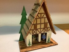 Wetterhaus Wetterhäuschen Erzgebirge alt vor 1945 Holz Spielzeug