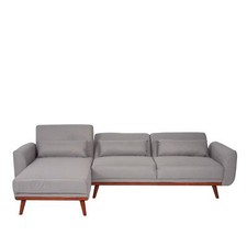 B-Ware Sofa MCW-J20, Couch, L-Form 3-Sitzer Schlaffunktion Stoff, grau