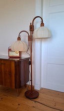 Große alte DOMUS Stehlampe Leuchte Danish Design Teak Vintage 70er