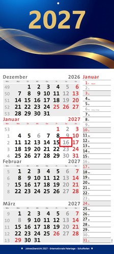 Monatskalender kombi mit - 4-monatskalender,