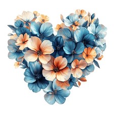 9x stickers flowers heart car